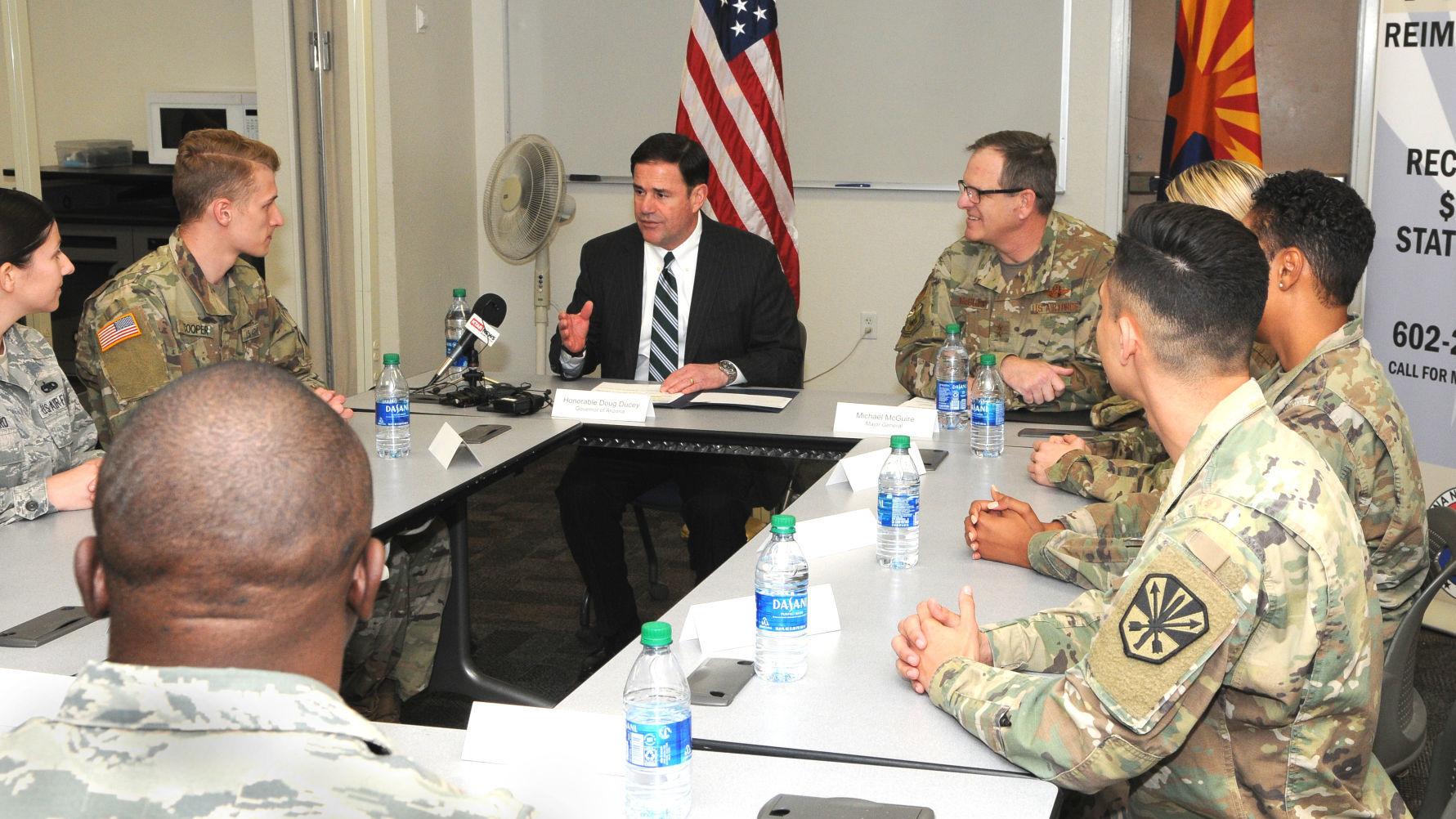 Ducey says state has restored tuition reimbursement program for Guard members